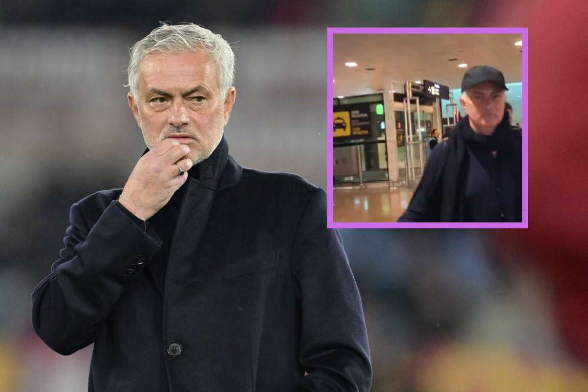 Mourinho in aeroporto