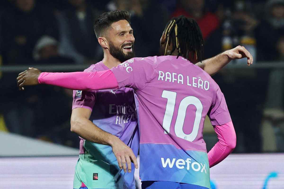 Milan addio Giroud Leao
