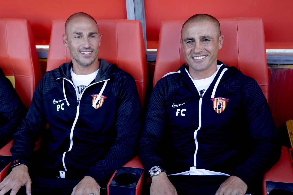Paolo e Fabio Cannavaro in panchina