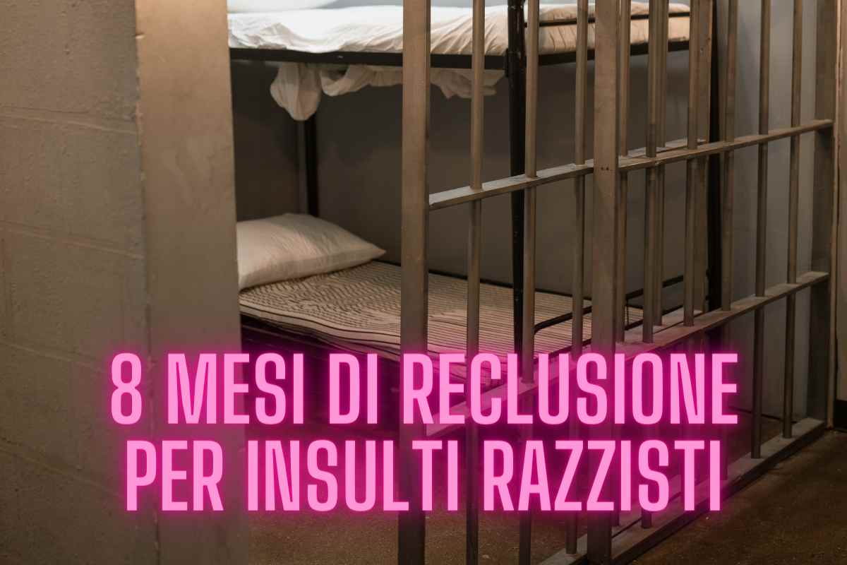 8 mesi di reclusione per insulti razzisti