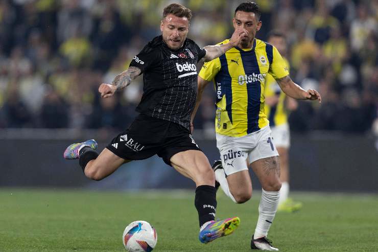 Ciro Immobile in azione con il Besiktas