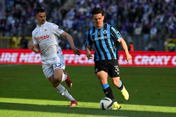 Ardon Jashari in azione con il Brugge