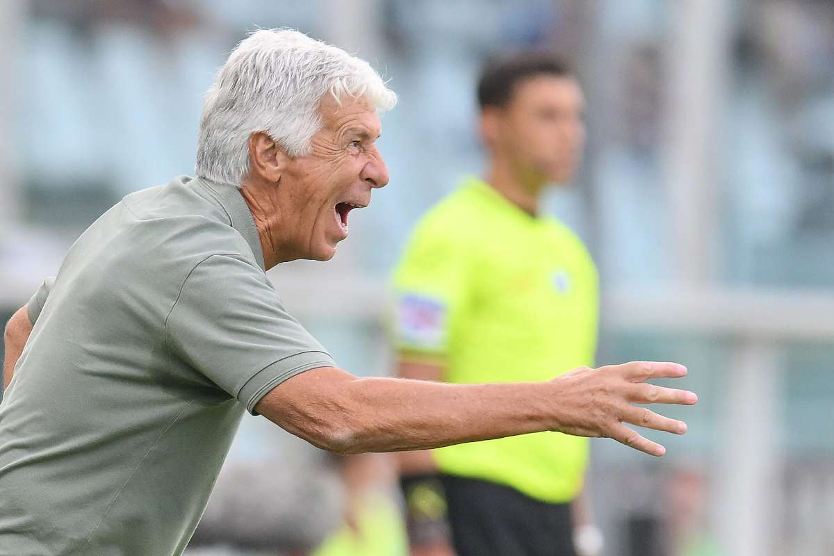 Giampiero Gasperini mentre urlava ai suoi giocatori