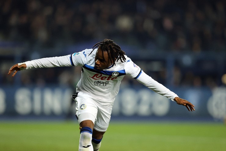 Ademola Lookman mentre esulta dopo un gol all'Empoli