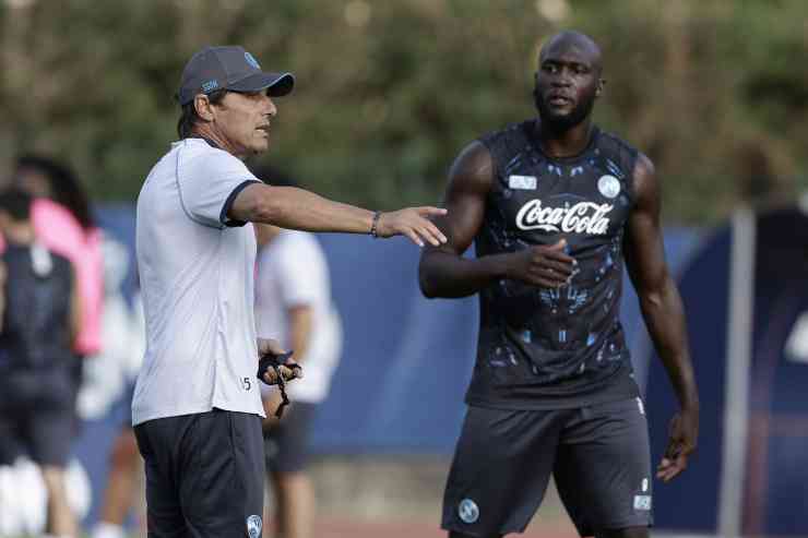 Lukaku e Conte in allenamento