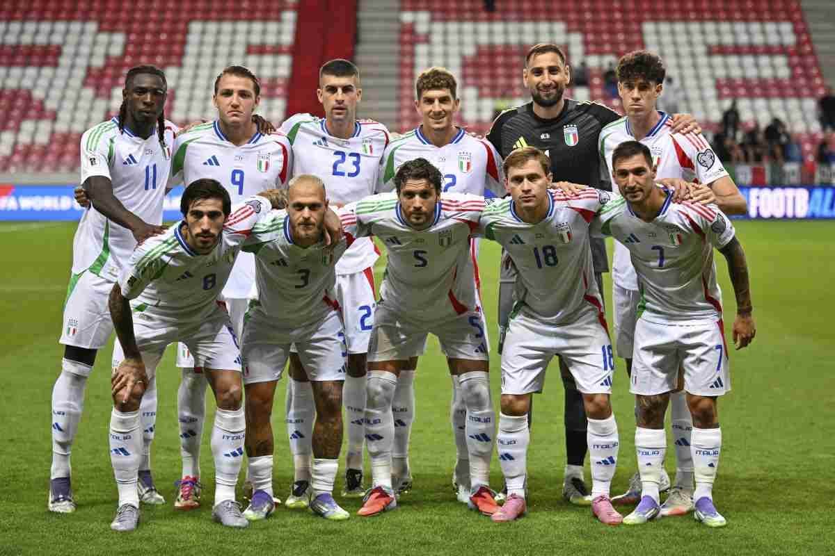 Nazionale italiana nel match contro Israele