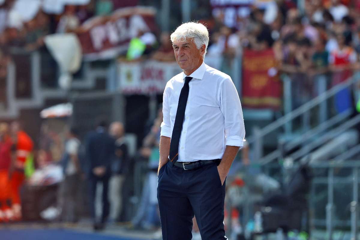 Gianpiero Gasperini durante una gara della Roma