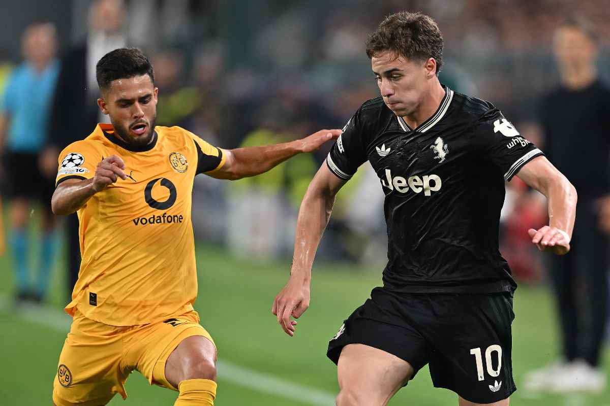 Kenan Yildiz all'opera contro il Borussia Dortmund