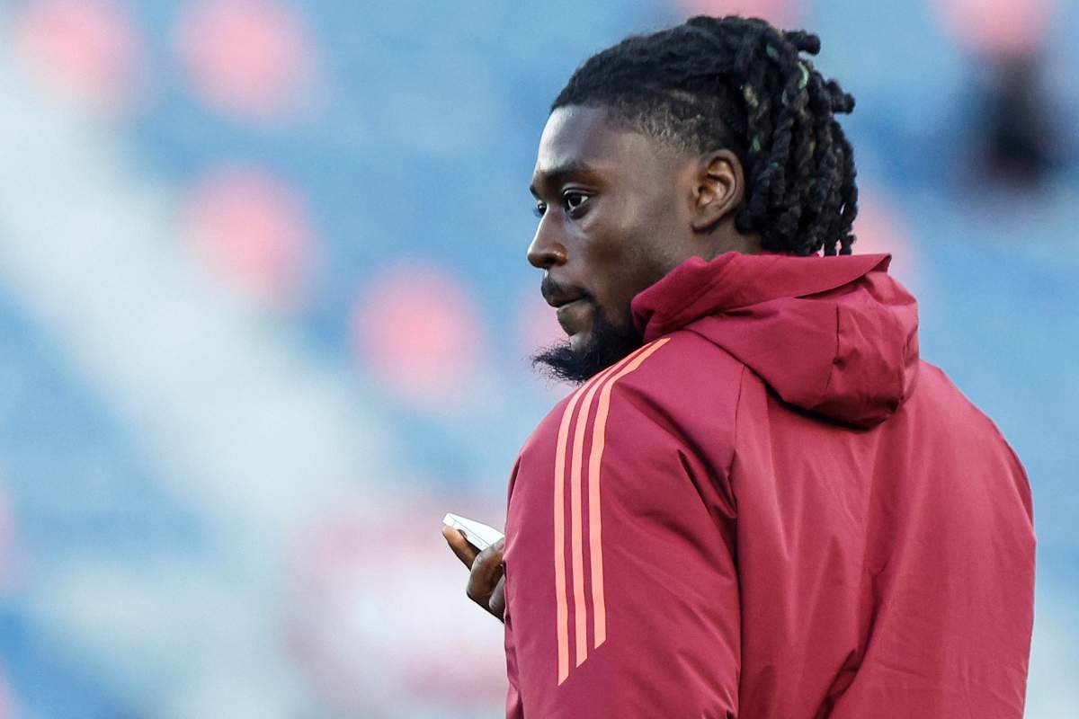 Manu Koné prima della gara col Bologna