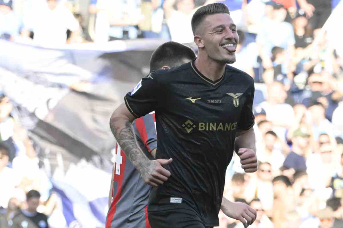 Milinkovic-Savic esulta