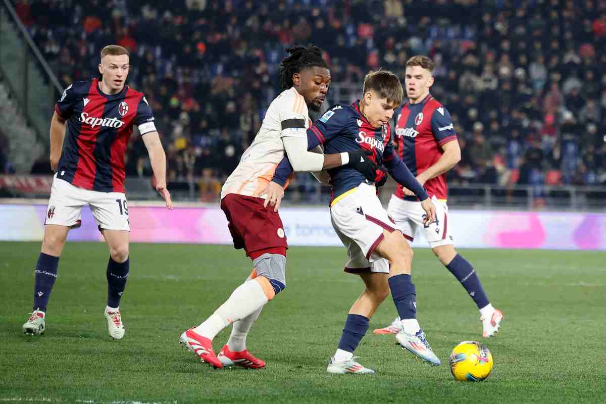 Manu Koné mentre gioca la gara col Bologna