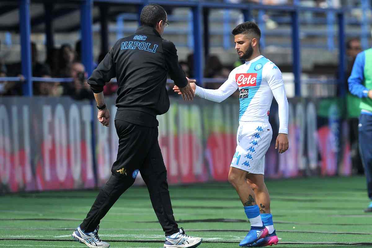Maurizio Sarri e Lorenzo Insigne ai tempi del Napoli