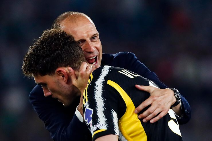 Allegri e Vlahovic ai tempi in cui erano alla Juventus