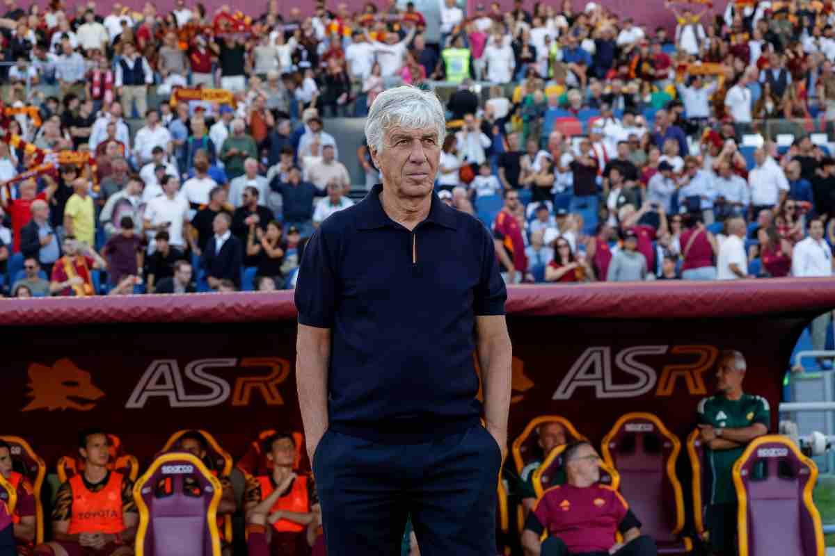 Giampiero Gasperini prima di una gara della Roma contro il Verona