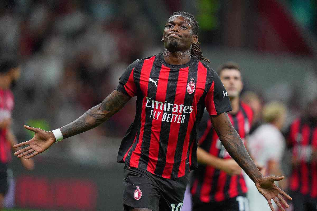 Rafa Leao dopo aver segnato un gol
