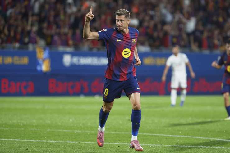 Lewandowski esulta