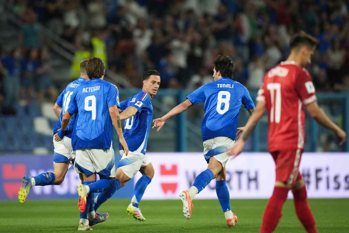 Tonali con la Nazionale italiana