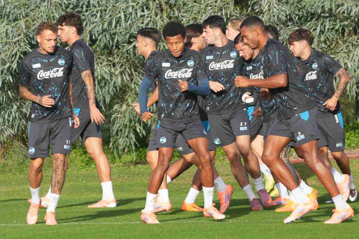 Il Napoli durante un allenamento