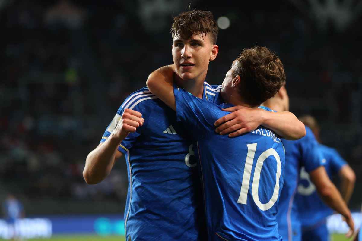 Casadei con la maglia della Nazionale