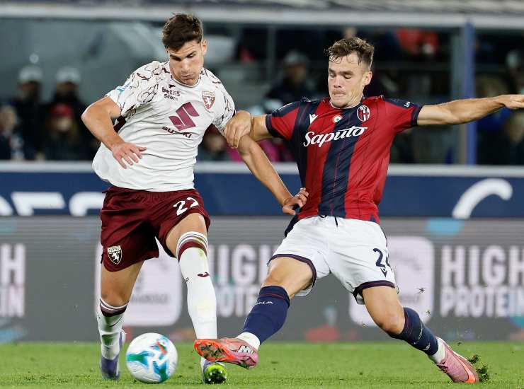 Casadei contro il Bologna