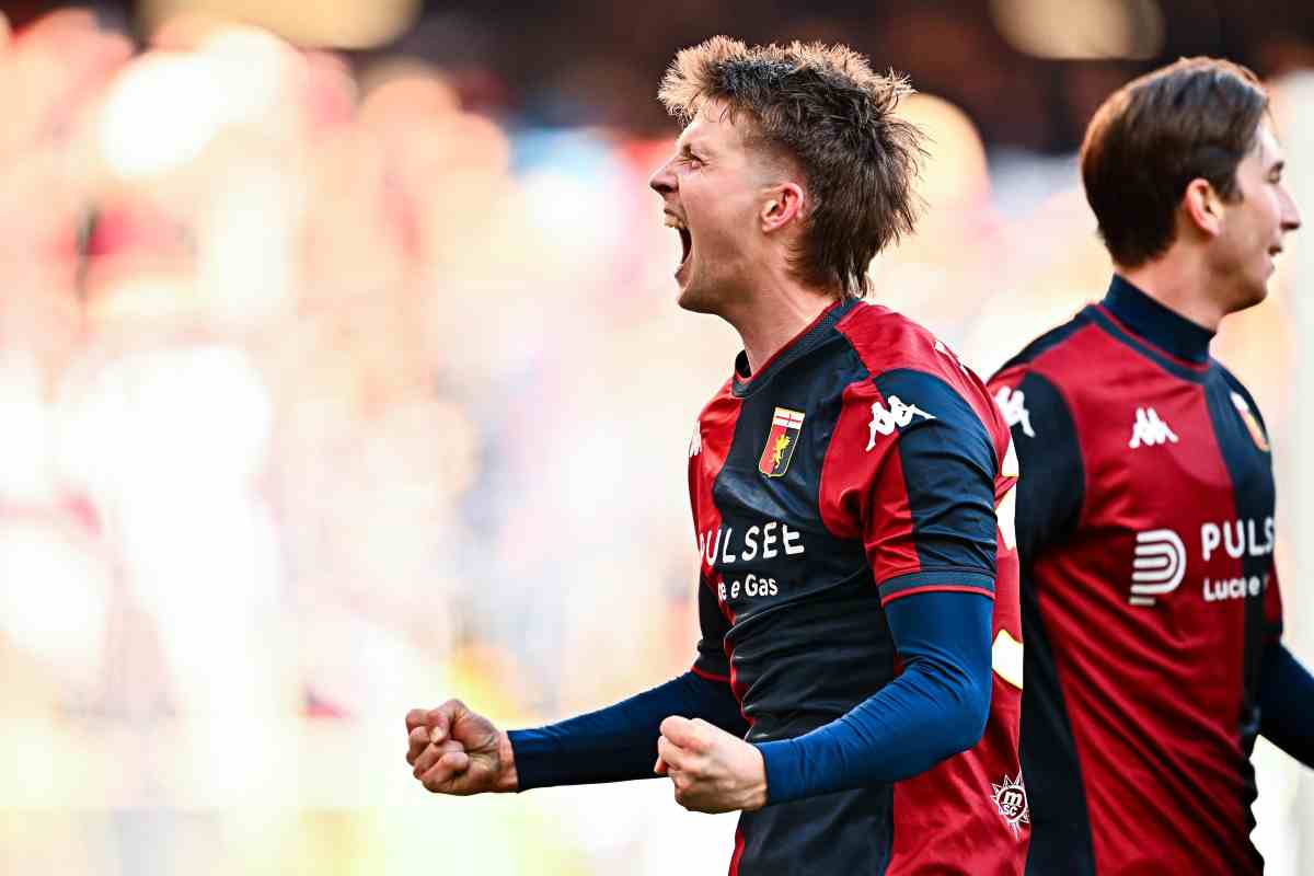 Frendrup esulta dopo una rete