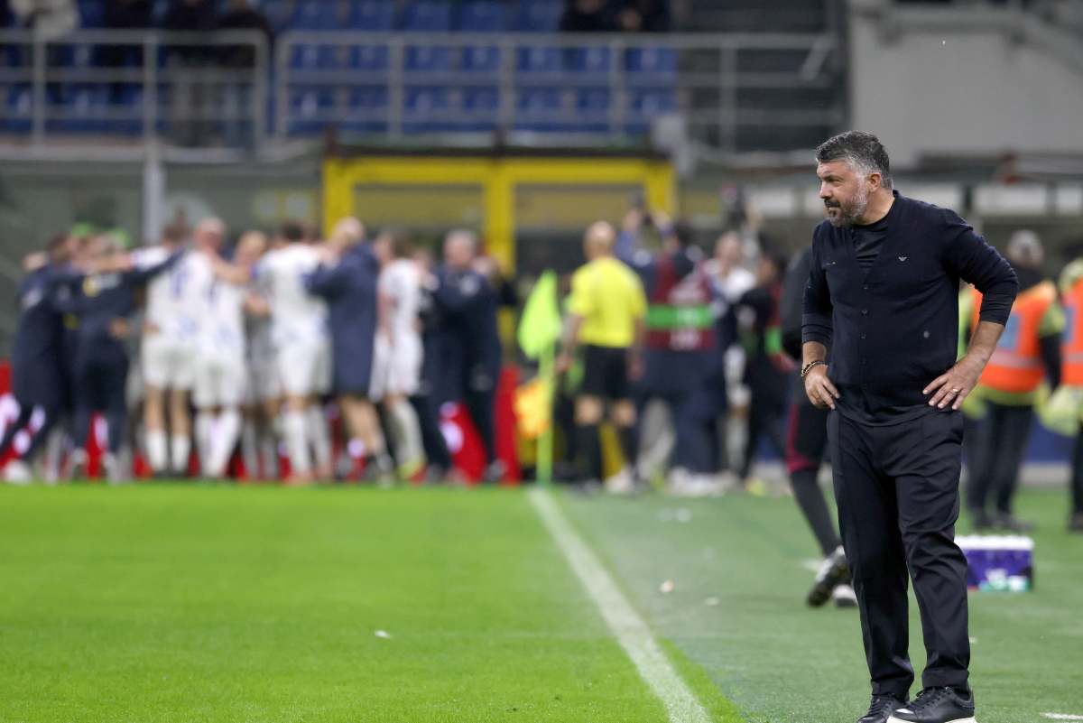 Gattuso deluso in campo 