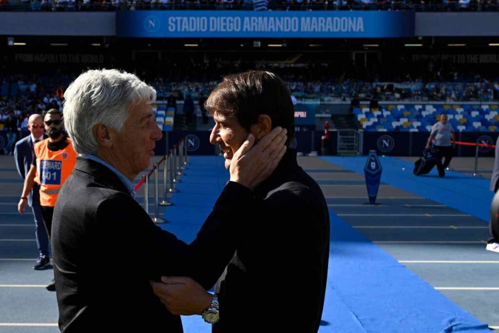 Conte e Gasperini prima di un Napoli-Atalanta