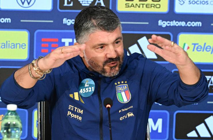 Gattuso che si arrabbia durante la conferenza stampa