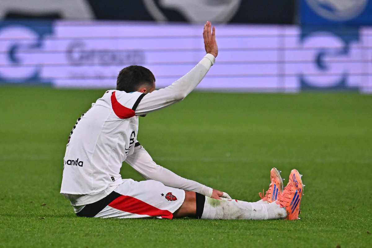 Gimenez durante l'ultima gara col Milan quando si è infortunato