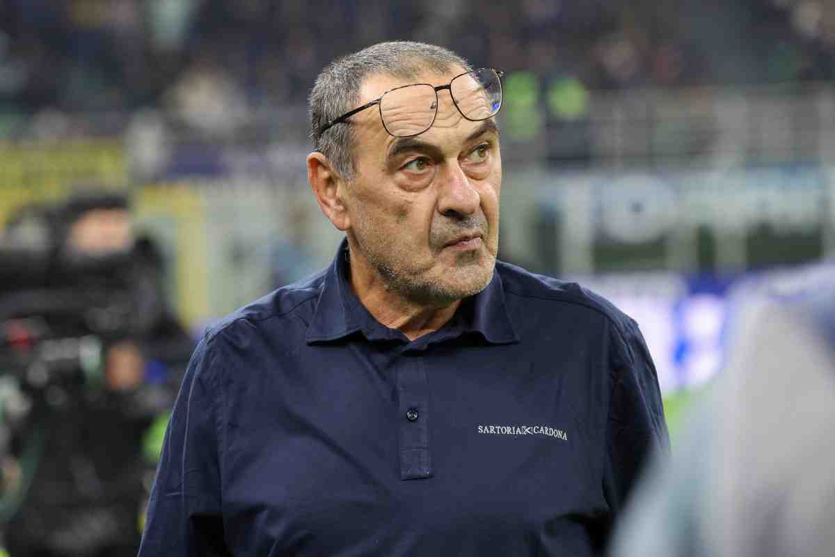 Sarri in primo piano