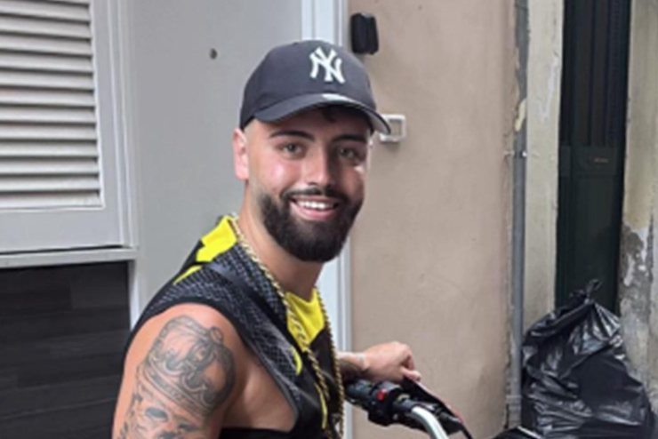 Umberto Catanzaro mentre era sulla sua moto