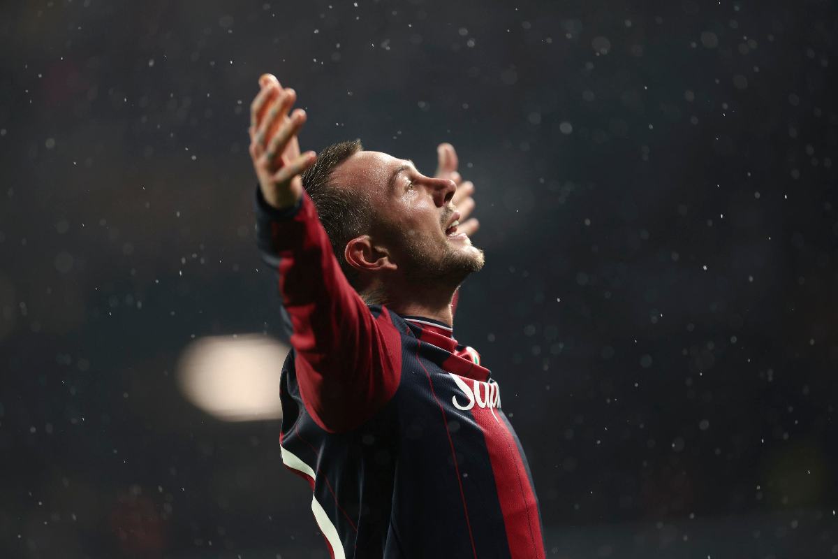 Bernardeschi dopo che ha segnato il secondo gol al Celta in Europa