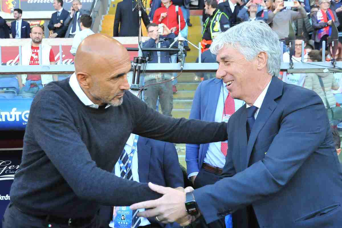 I due avversari Luciano Spalletti e Giampiero Gasperini che si salutano
