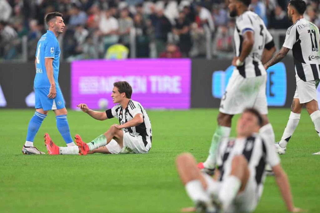 Un momento di un Napoli Juventus in campionato