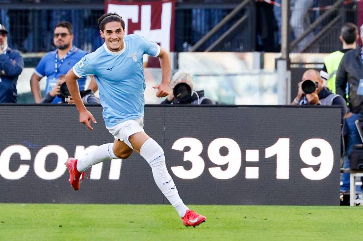 Matteo Cancellieri dopo aver segnato contro il Torino