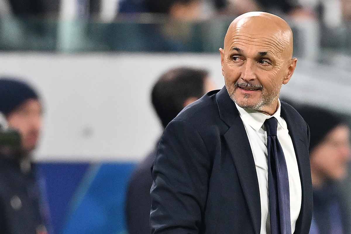 Luciano Spalletti il tecnico della Juve alla fine di una vittoria in Champions