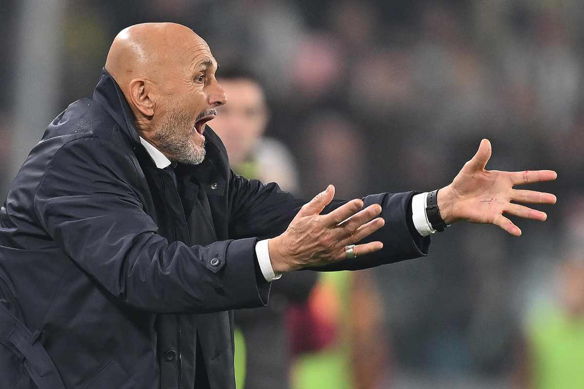 Luciano Spalletti che cerca di motivare i suoi giocatori