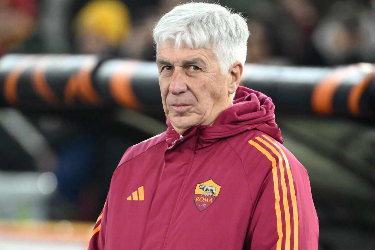 Il tecnico della Roma Giampiero Gasperini durante la gara di campionato col Cagliari