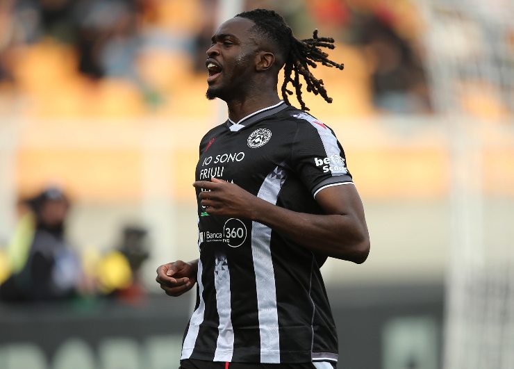 Solet dopo aver segnato una delle sue reti con la maglia dell'Udinese