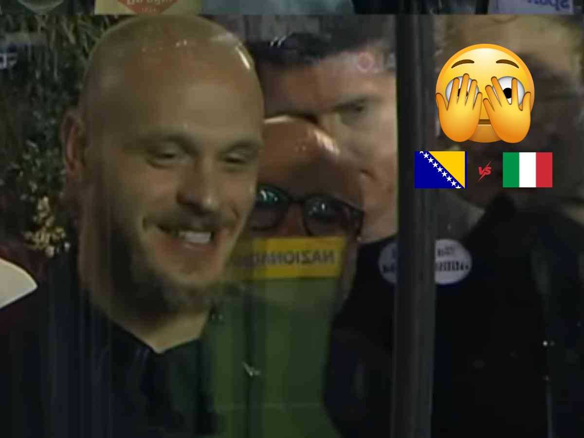 Dimarco esulta per la Bosnia