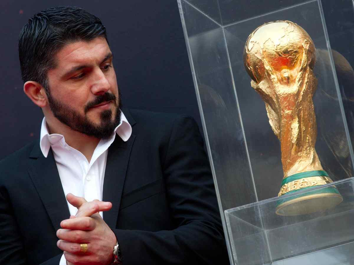 Gattuso con la Coppa del Mondo