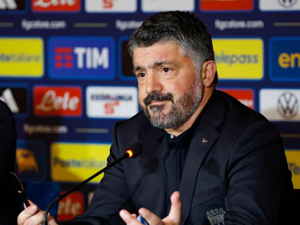 Gennaro Gattuso alla prima conferenza da ct dell'Italia
