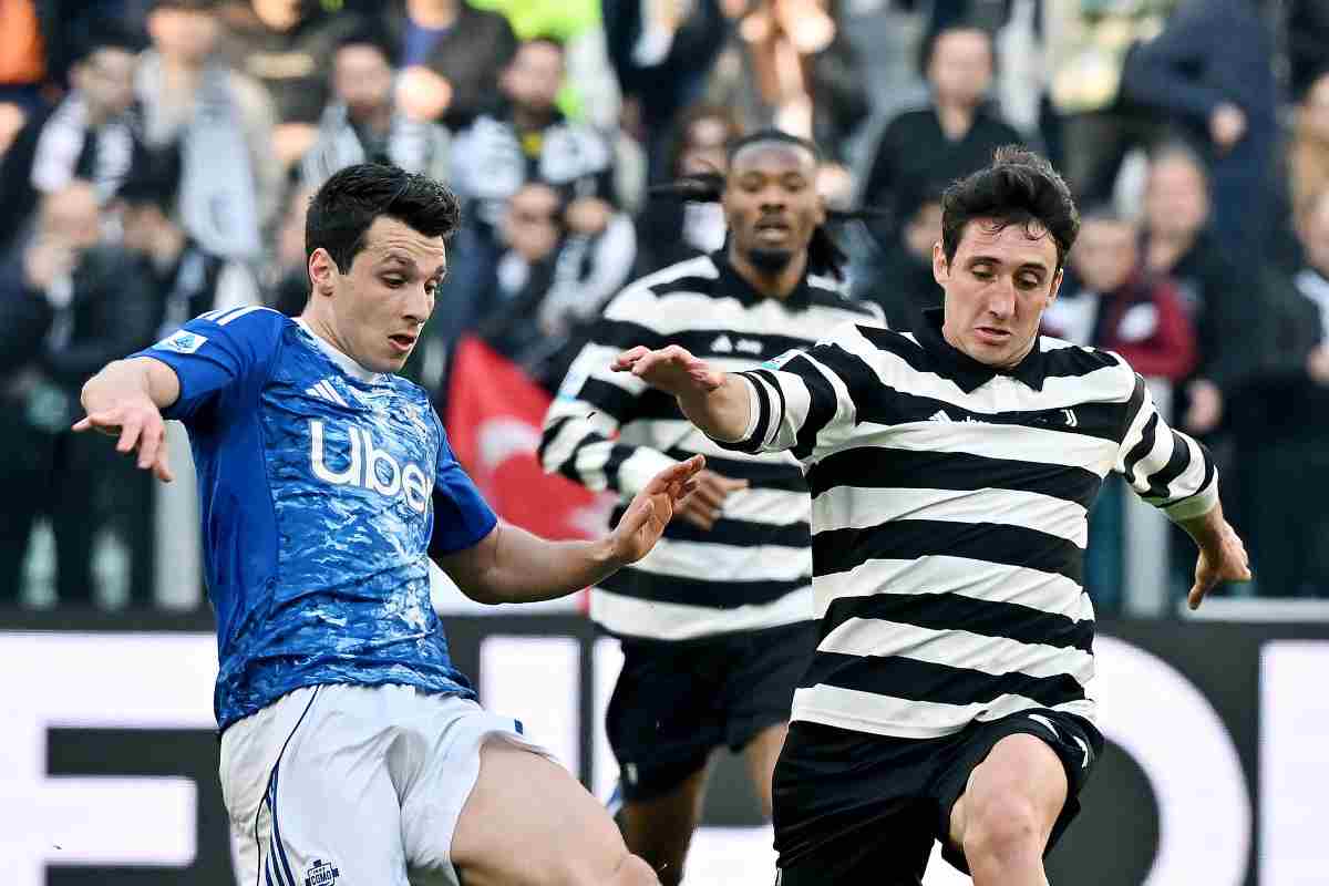 Il laterale della Juventus Cambiaso durante la gara coil Como persa in casa