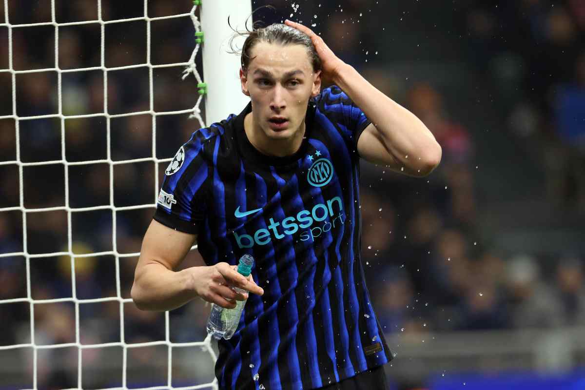 L'attaccante dell'Inter Pio Esposito dopo un gol