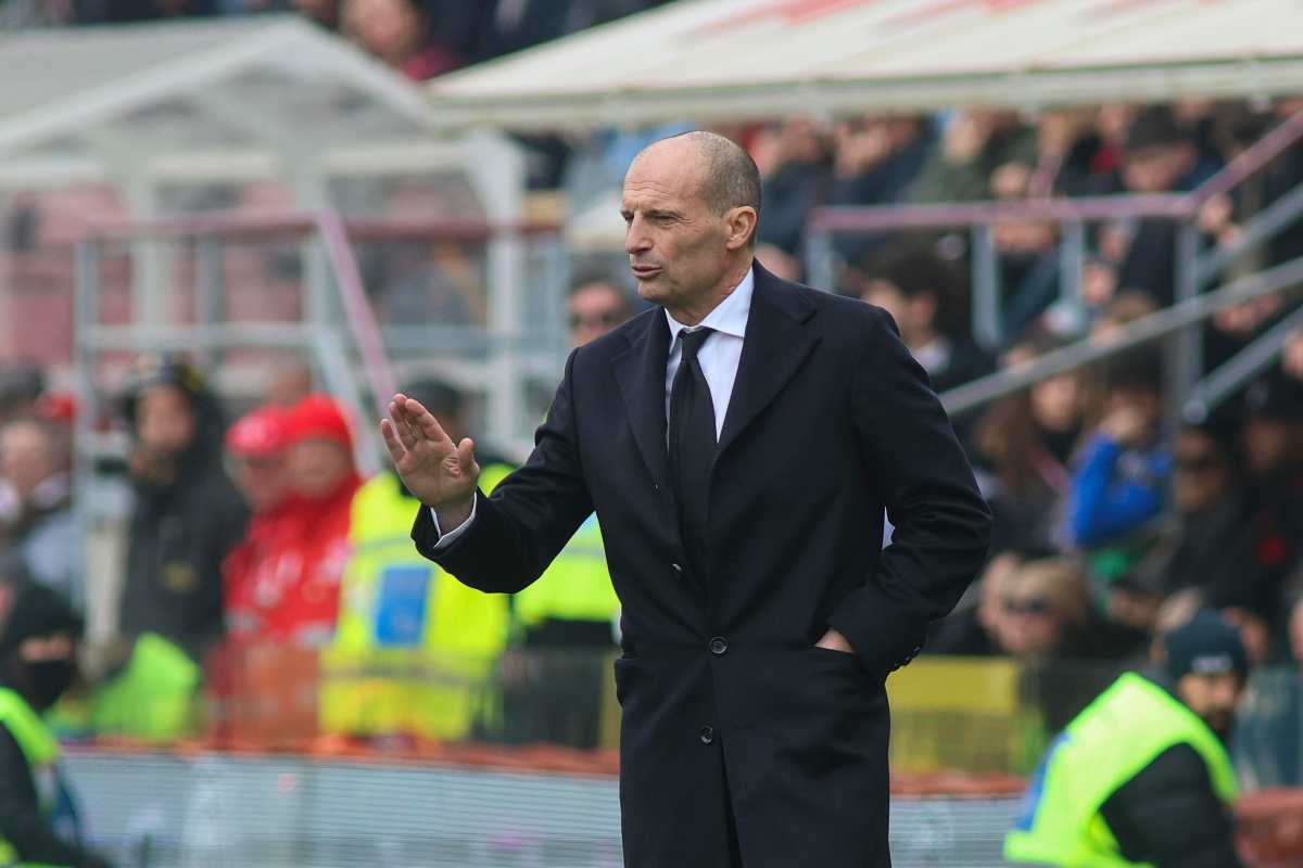 Allegri mentre predica calma alla sua squadra