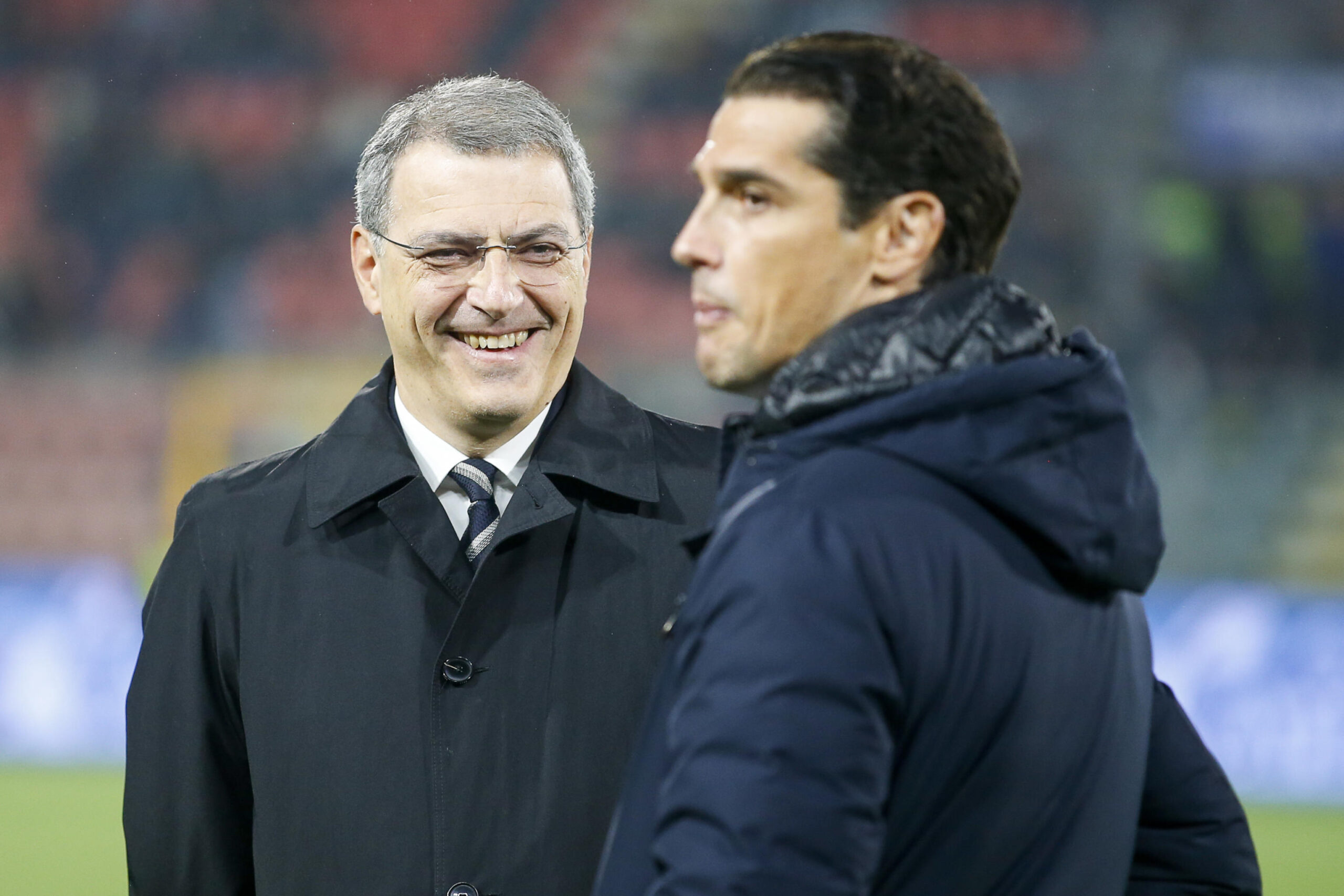 Il dirigente della Juve Comolli prima di una gara della Juve in Champions