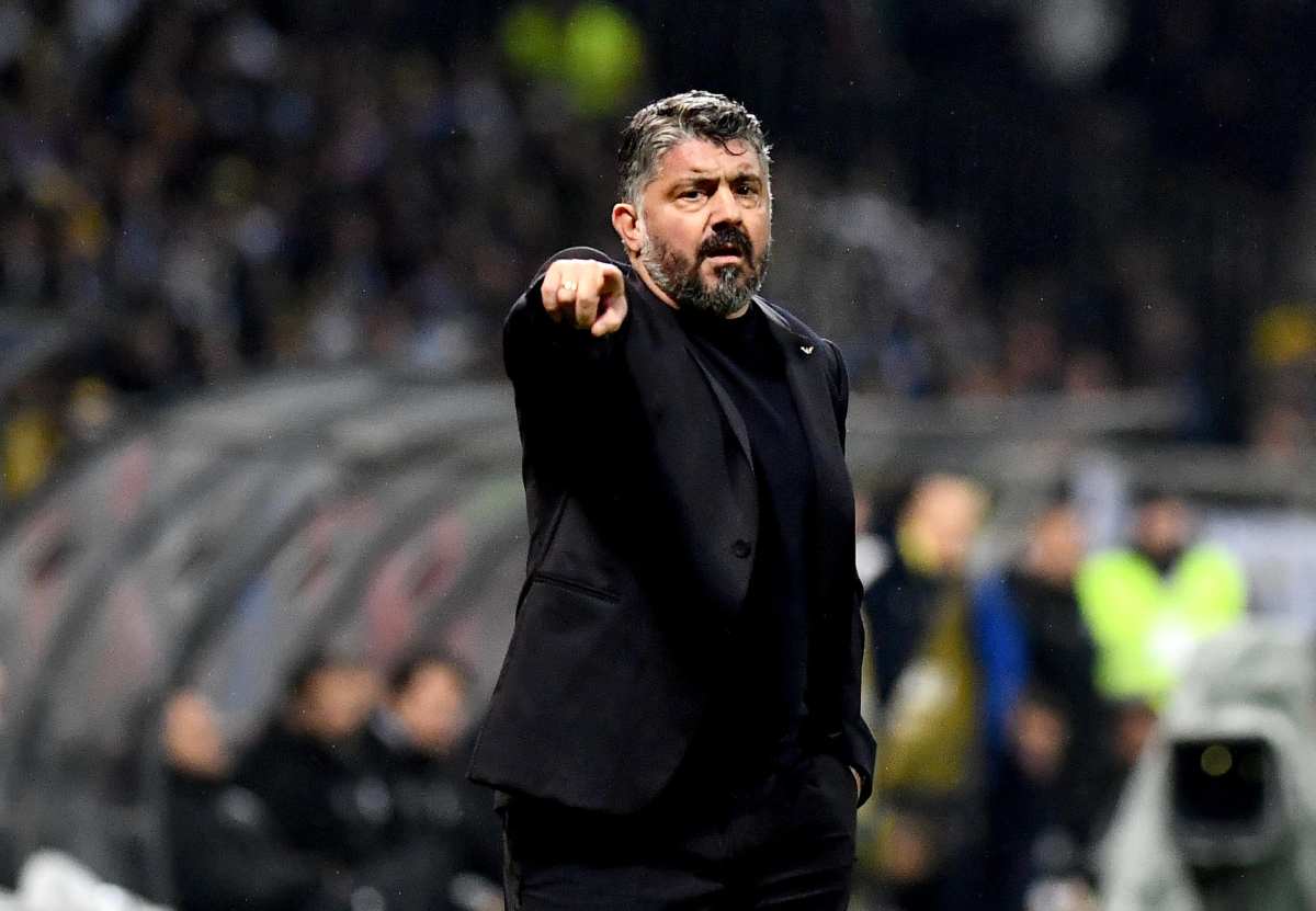 Gattuso durante l'ultima gara della nazionale contro la Bosnia
