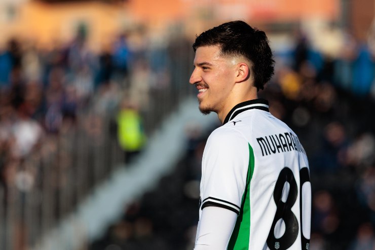 Tarik Muharemovic mentre gioca con la maglia del Sassuolo
