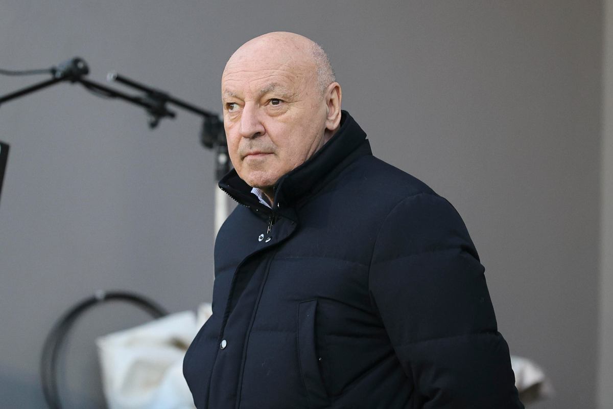 Il presidente dell'Inter Marotta durante un evento