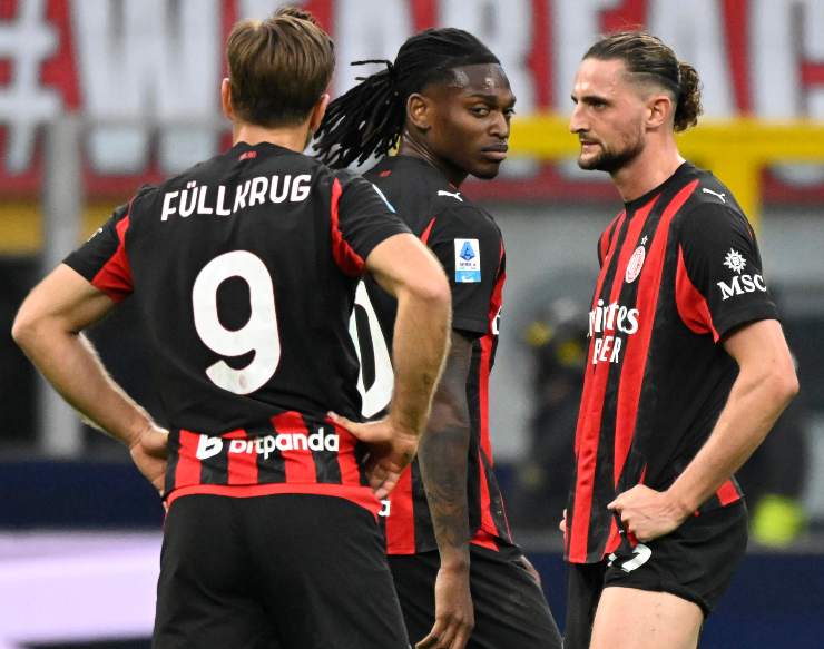 Rabiot, Leao e Fullkrug desolati durante la sconfitta con l'Udinese